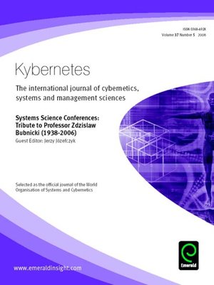 cover image of Kybernetes, Volume 37, Issue 5
